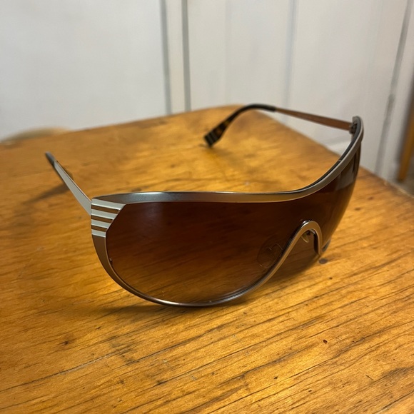 FENDI Y2K Vintage glam Smokey Tinted Wrap around made In ITALY w/ case - Picture 4 of 13